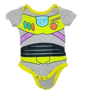 Disney Pixar Toy Story Buzz Lightyear One Piece Bodysuit Infant Sz 0-3 Month